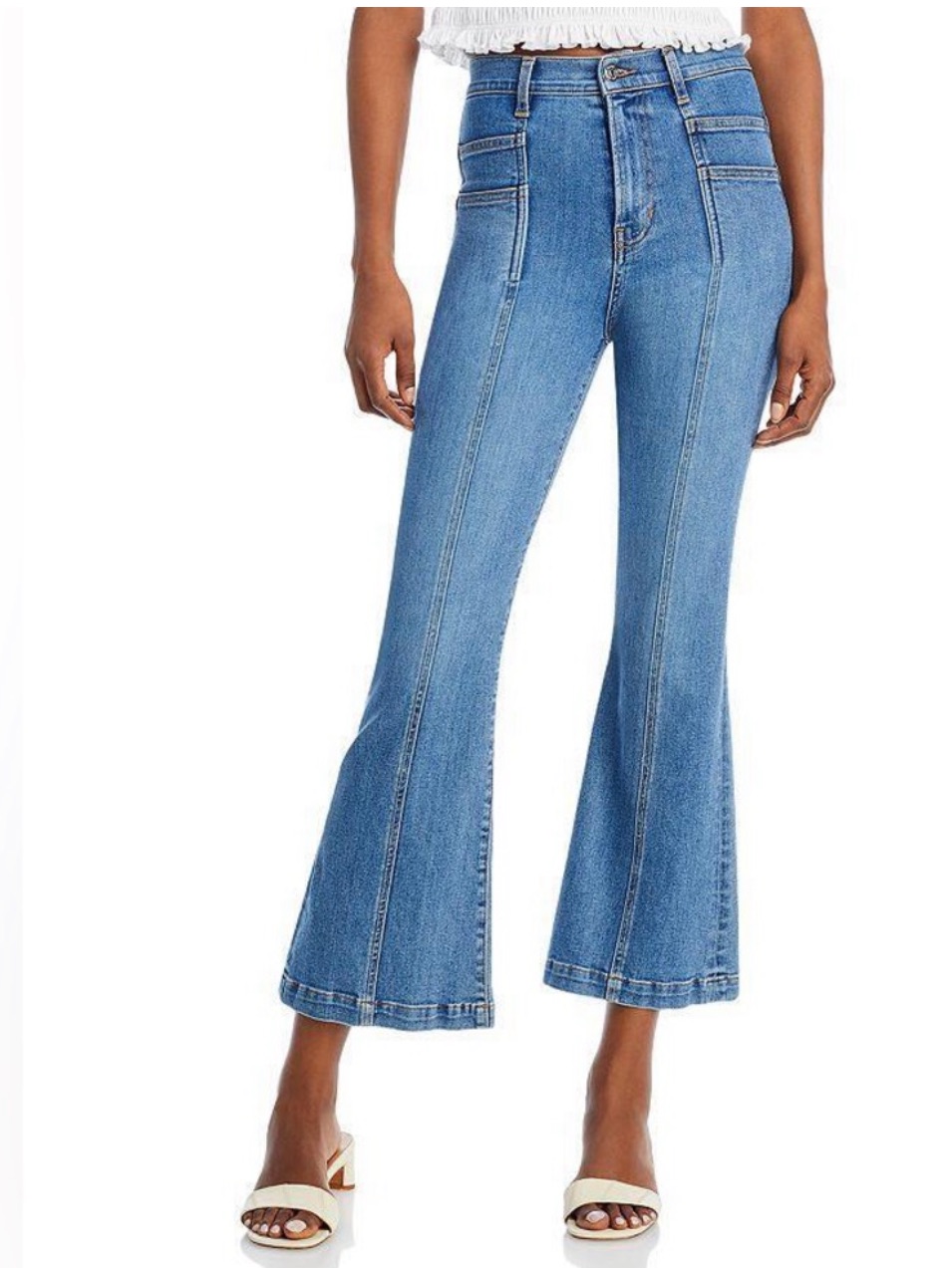 Veronica Beard Carson High Rise Ankle Flare Jean Great Escape Wash